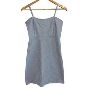 brandy melville white karla dress Mirabelle Eyelet  UK Model is 59 and wearing a size S Brandy Melville Karla Blue White